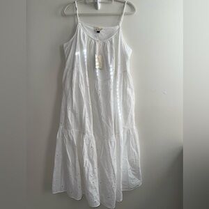 Universal Thread Women’s Strapy Floral Eyelet Boho Tiered Dress